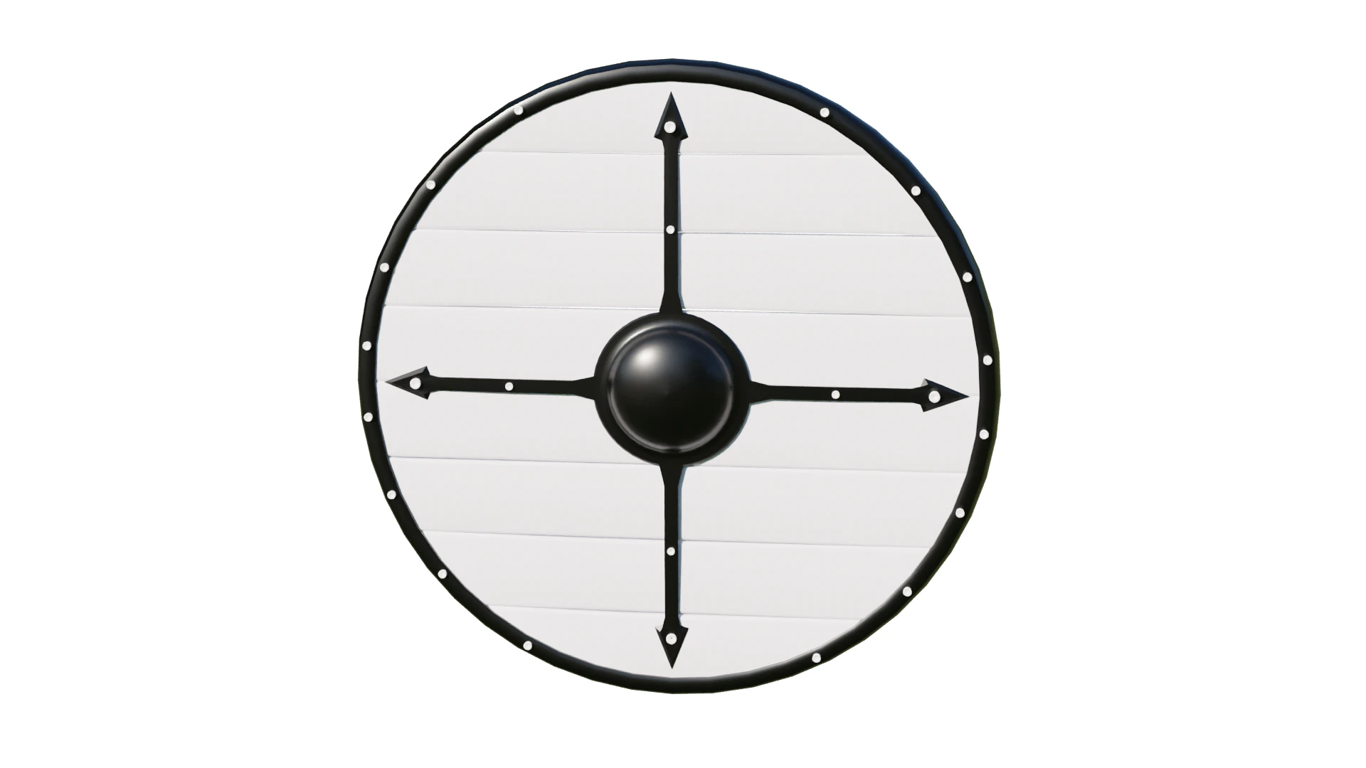 Escudo Viking B&aacute;sico Modelo 3D .c4d .max .obj .3ds .fbx .stl .blend 