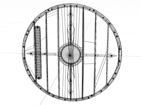 Escudo Viking B&aacute;sico Modelo 3D