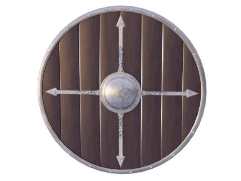 Escudo Redondo Viking Modelo 3D