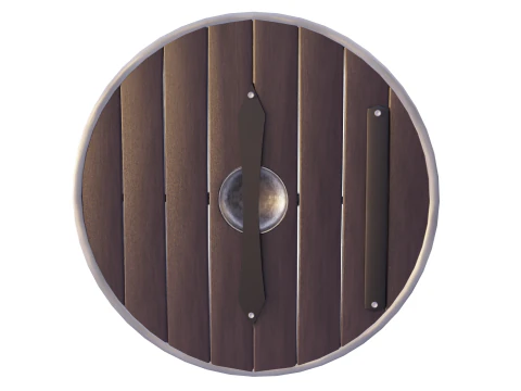 Escudo Redondo Viking Modelo 3D