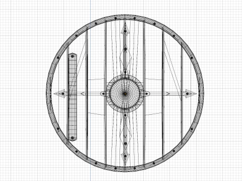 Escudo Redondo Viking Modelo 3D
