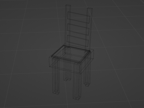 Lowpoly wooden chair 3D 모델