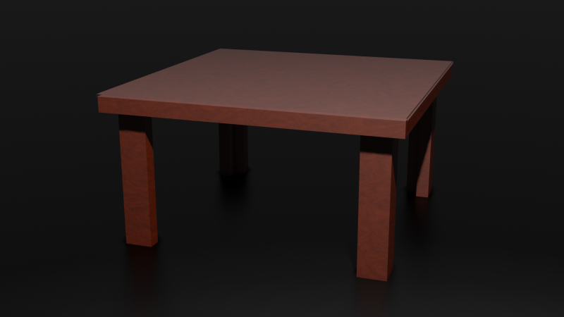 Lowpoly wooden table 3D Модель .c4d .max .obj .3ds .fbx .stl .blend 