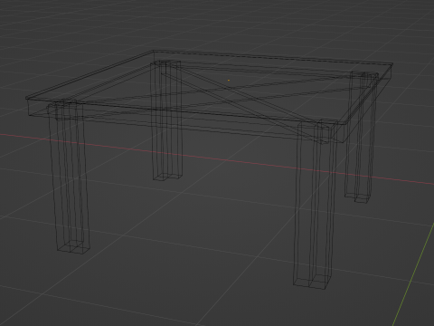 Lowpoly wooden table 3D Модель