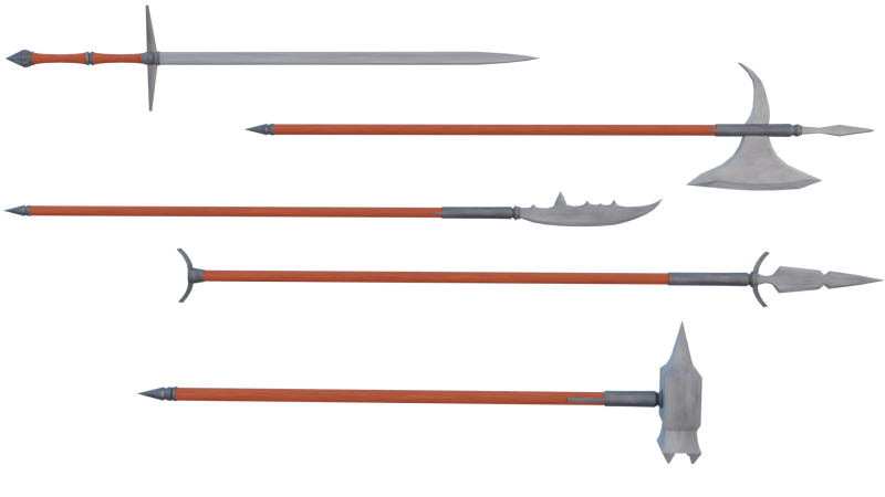 Two handed melee pack 3Dモデル .c4d .max .obj .3ds .fbx .stl .blend