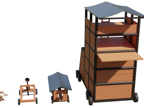 Siege Weapons set 3D Модель