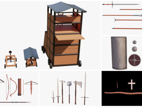 Medieval assets pack 3D Model
