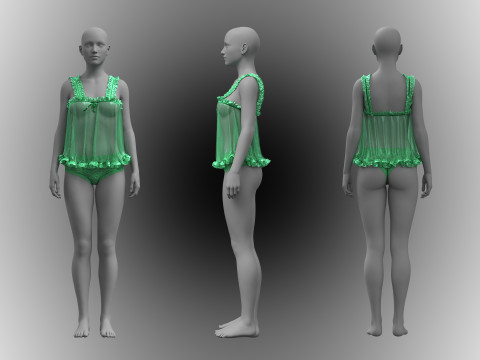 Baby-Green Babydoll Modelo 3D