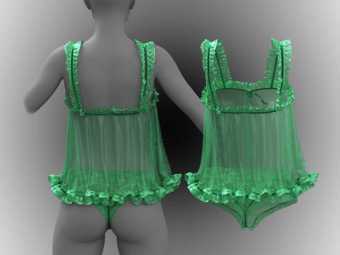 Baby-Green Babydoll 3D Model