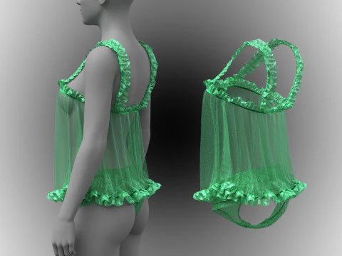 Baby-Green Babydoll 3D Model