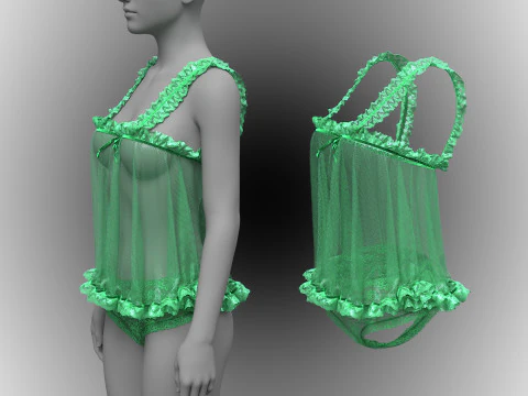 Baby-Green Babydoll 3D Model