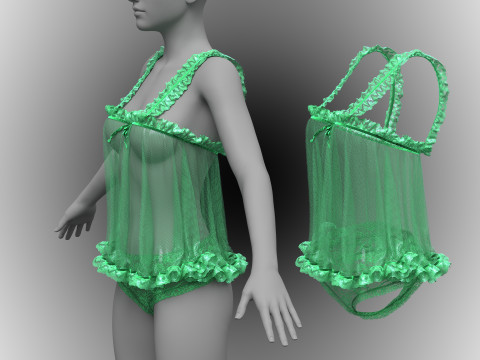 Baby-Green Babydoll Modelo 3D