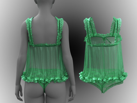 Baby-Green Babydoll Modelo 3D