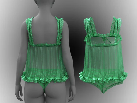 Baby-Green Babydoll 3D Model