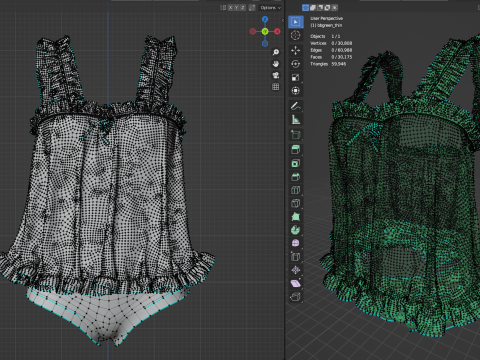 Baby-Green Babydoll Modelo 3D
