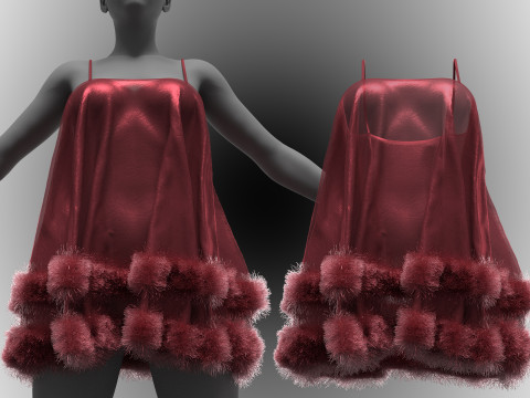 Marroon Babydoll 3Dモデル