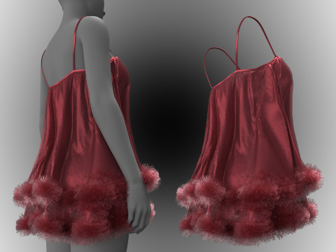 Marroon Babydoll 3Dモデル