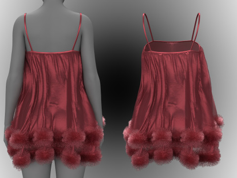 Marroon Babydoll 3Dモデル