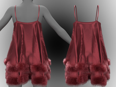 Marroon Babydoll 3Dモデル