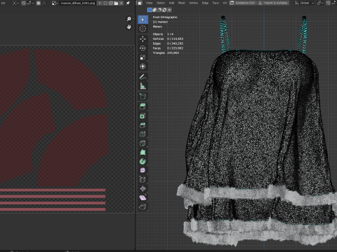 Marroon Babydoll 3Dモデル