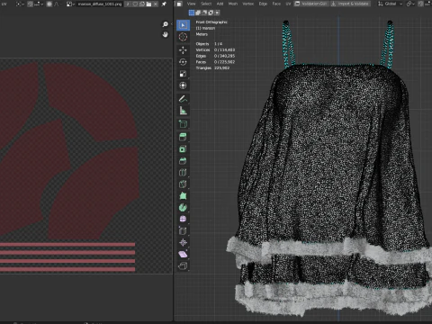 Marroon Babydoll 3D Model
