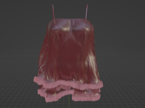 Marroon Babydoll 3Dモデル