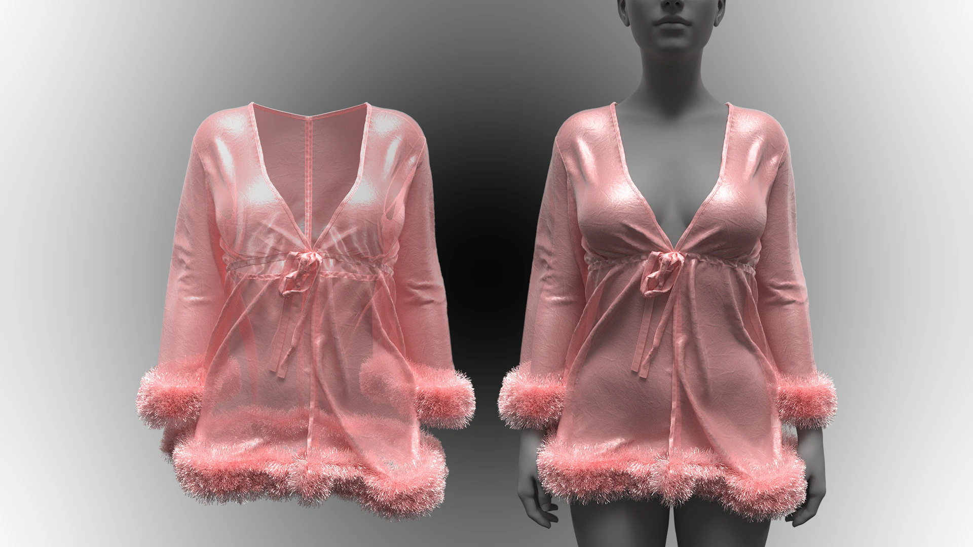 Quartz Pink Babydoll 3D Model .c4d .max .obj .3ds .fbx .stl .blend