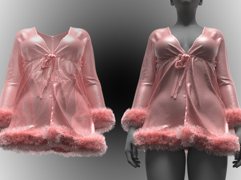 Quartz Pink Babydoll 3D Model