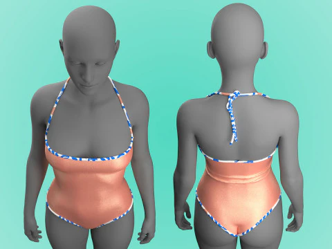 एक-टुकड़ा स्नान सूट 3D मॉडल