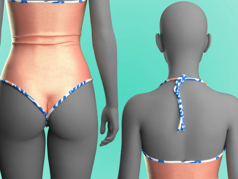 एक-टुकड़ा स्नान सूट 3D मॉडल