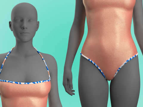 One-Piece Bathing Suit 3D मॉडल
