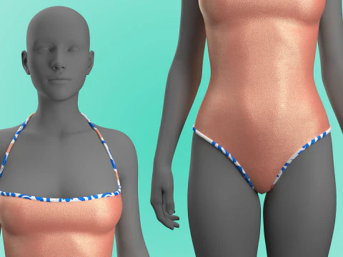 एक-टुकड़ा स्नान सूट 3D मॉडल