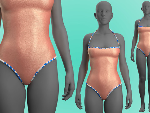 One-Piece Bathing Suit 3D मॉडल