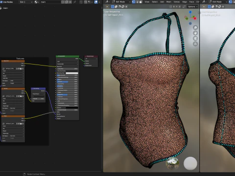 एक-टुकड़ा स्नान सूट 3D मॉडल