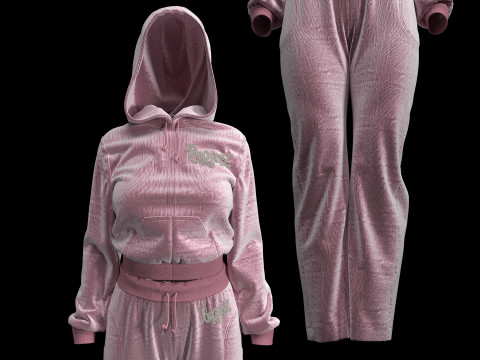 Pink Tracksuit with Crystal Bratz Logo Modèle 3D