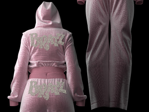 Pink Tracksuit with Crystal Bratz Logo Modèle 3D