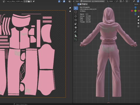 Pink Tracksuit with Crystal Bratz Logo Modèle 3D