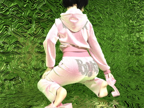 Pink Tracksuit with Crystal Bratz Logo Modèle 3D