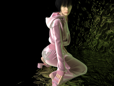 Pink Tracksuit with Crystal Bratz Logo Modèle 3D