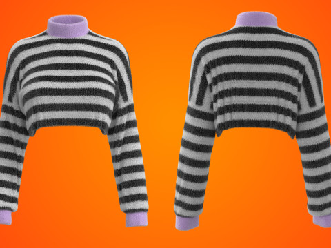 Oversize Croped Jumper 3D मॉडल