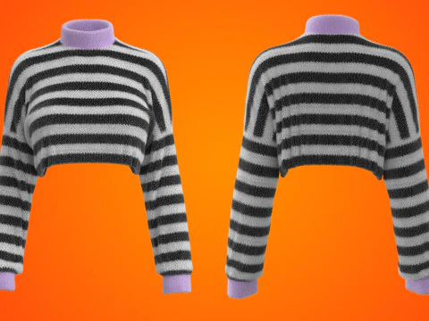 Oversize Croped Jumper 3D Model