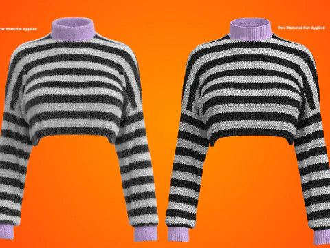 Oversize Croped Jumper 3D Model