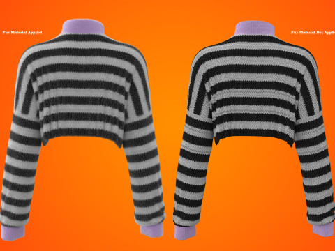 Oversize Croped Jumper 3Dモデル