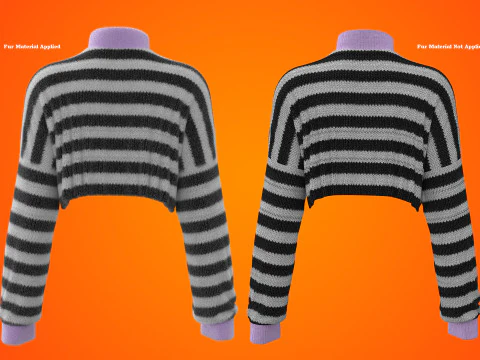 Oversize Croped Jumper 3D Model
