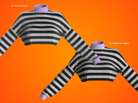 Oversize Croped Jumper 3Dモデル