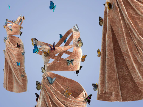 Butterfly Dress 3D Model