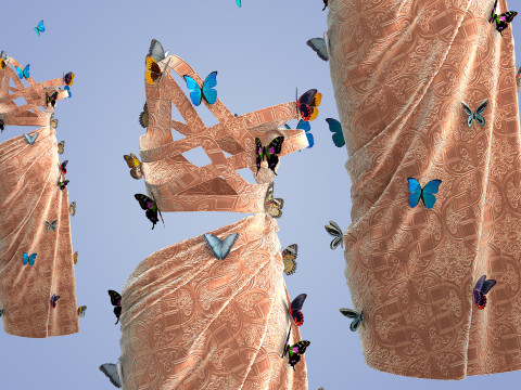 Butterfly Dress 3D Модель
