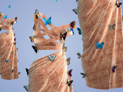 Butterfly Dress 3D Model