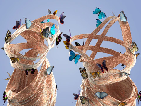 Butterfly Dress 3D Model