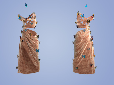 Butterfly Dress 3D Модель